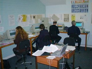 Part-Time tutors designing web pages at Wallsend Peoples Centre