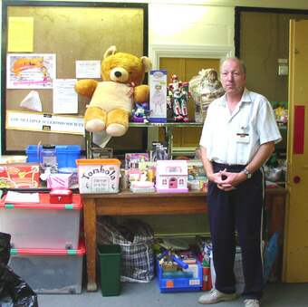 A picture of Andrew working for MS sufferers